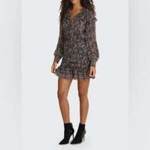 VERONICA BEARD
Jaylene Paisley-Print Ruffle Dress 💯 Silk